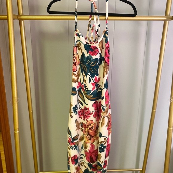 Floral Halter Neck Maxi Dress - Picture 1 of 2